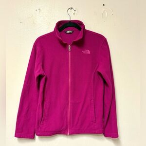 The North Face Glacier Full-Zip Fleece Jacket in Magenta-girls size XL